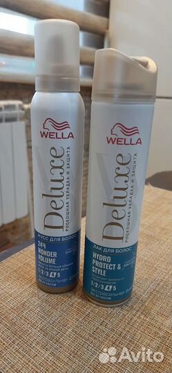 Лак и мусс для волос Wella deluxe