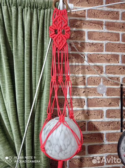 Макраме кашпо подвесное