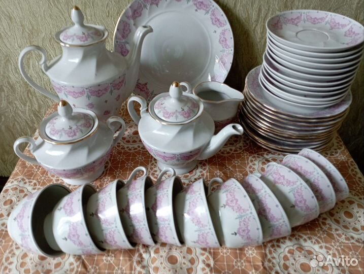 Чайно, кофейный сервиз.Рижский фарфор СССР