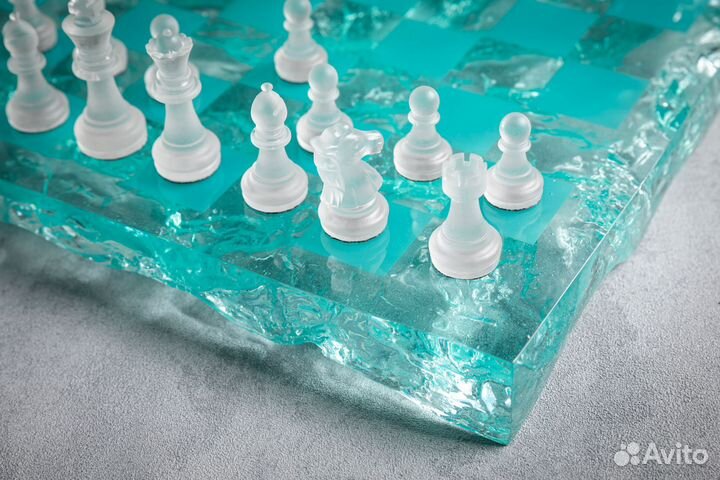 Шахматы ручной работы из эпоксидной смолы