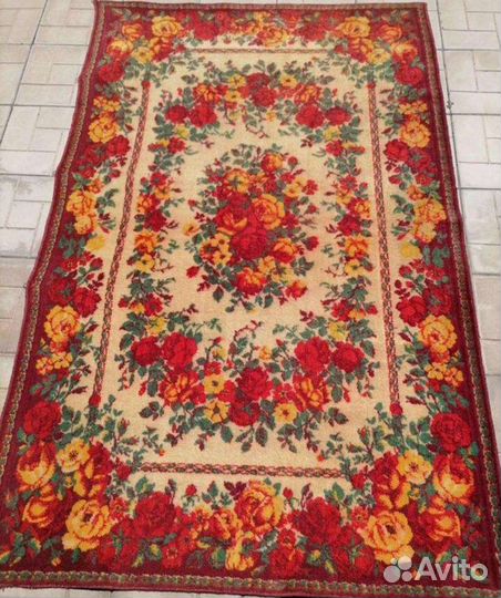 Ковер винтажный розы цветы