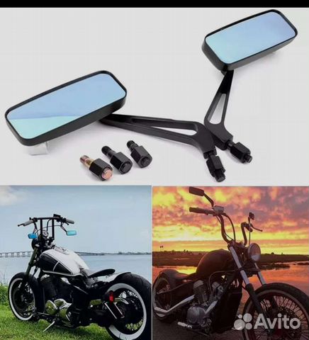 Зеркала на мотоцикл антиблик корпус металл