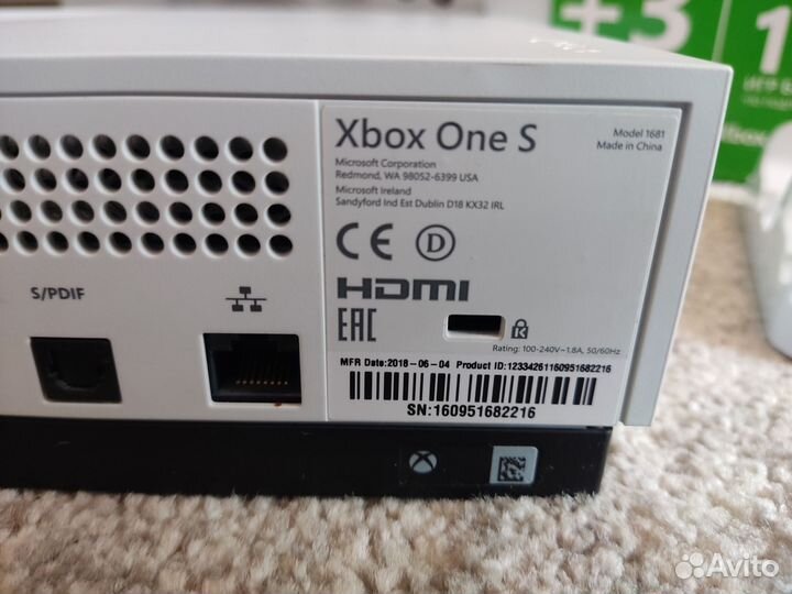 Xbox One S 1Tb+игры