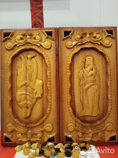 Нарды ручной работы из орехового дерева