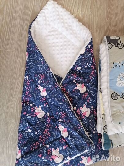 Плед детский плюшевый на выписку Amarobaby