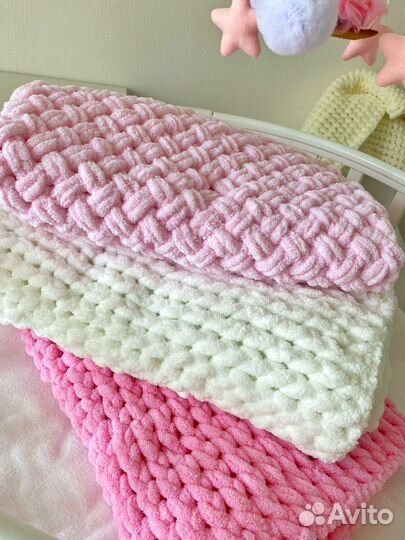 Плед детский мягкий из ализе пуффи