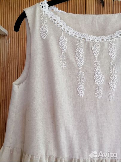Платье женское льняное 44 размер