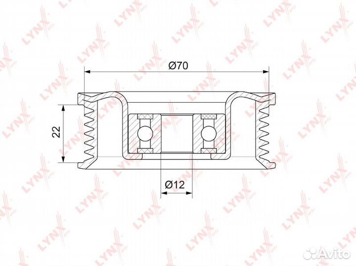 Ролик направляющий приводной toyota Land Cruiser(90/100) 4.7 98 / Crown 4.0-4.3 91-12, lexus GS40