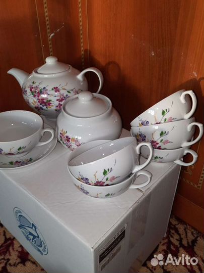 Чайный сервиз Дачный багульник (Дулевский фарфор)