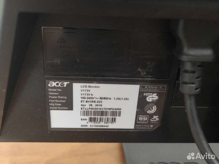 Монитор Acer v173v