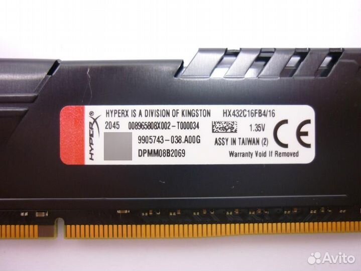 Оперативная память DDR4 16GB Kingston HyperX Fury