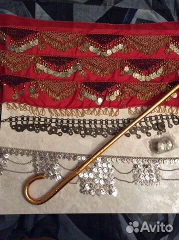 Пояс для танцев, цимбалы, трость