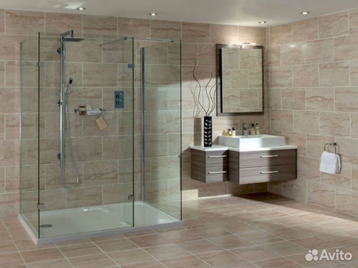 Стеклянные душевые для ванной
