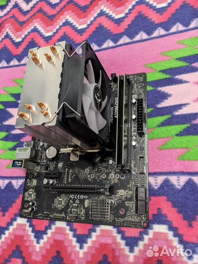 ASRock a320 + Ryzen 1400 + 16gb + кулер