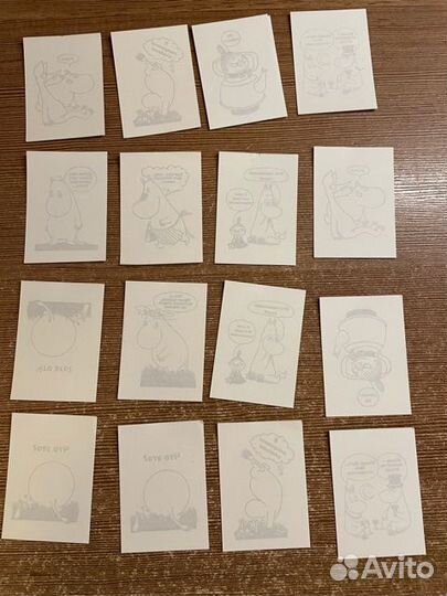 Муми - наклейки из ленты и переводные картинки