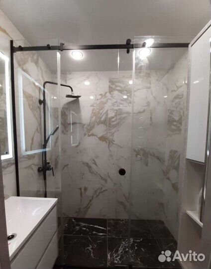 Душевая кабина новая, кухонные фартуки и зеркала