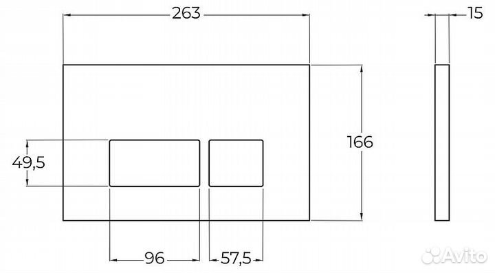 Клавиша смыва BelBagno BB041CR Хром