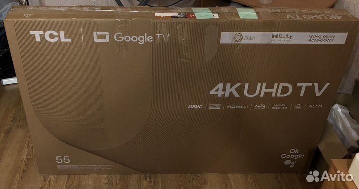 Телевизор tcl 55p745, новый, битая матрица
