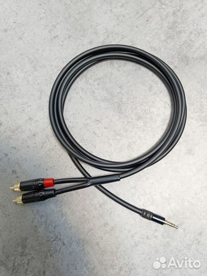 AUX кабель Canare 1м 2RCA-Jack 3.5