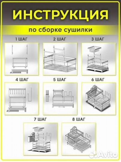 Сушилка для посуды подставка под тарелки