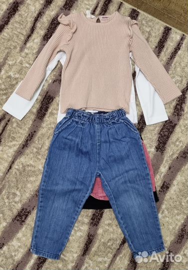 Джинсы, джемпер, сарафан, zara, next, 98 -104