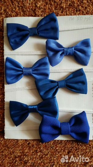 Бабочка-галстук новая, синяя