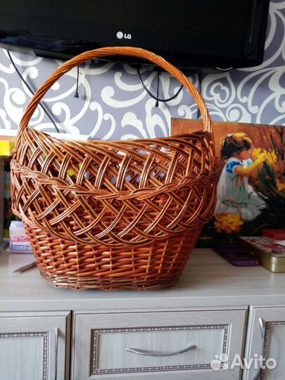 Корзина плетеная для грибов