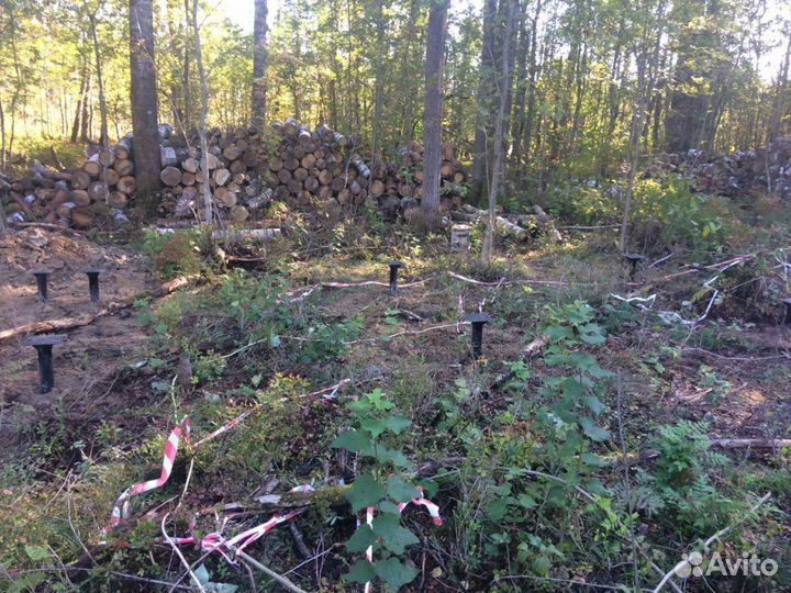 Винтовой фундамент с установкой