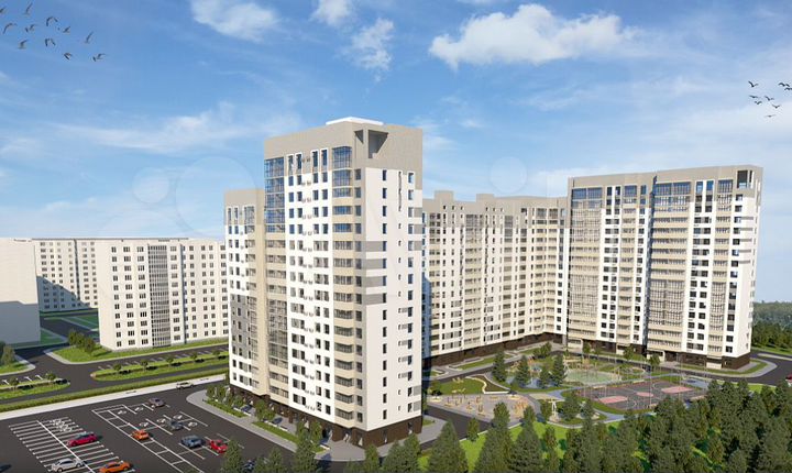 2-к. квартира, 57,1 м², 10/16 эт.