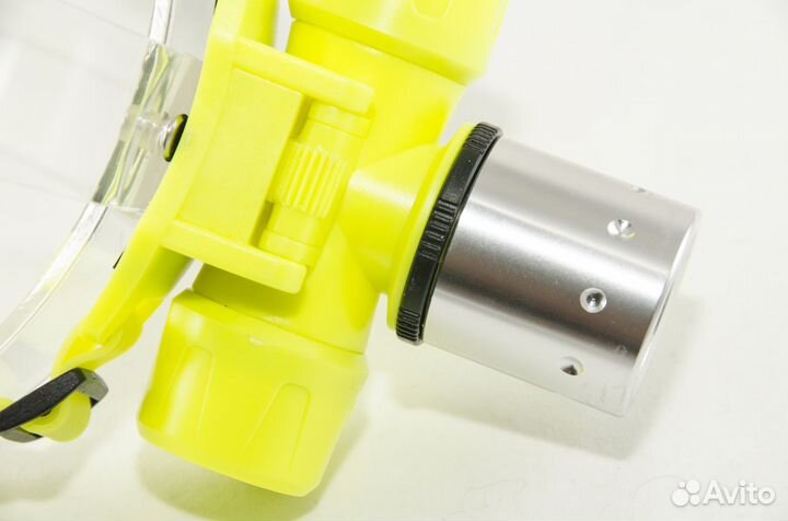 Фонарь налобный водолазный жёлтый свет XM-L