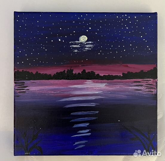 Картина акрилом, размер 20х20