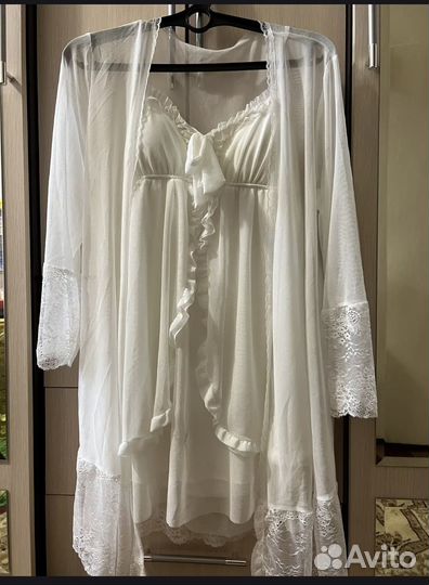 Ночная сорочка и халат в корейском стиле