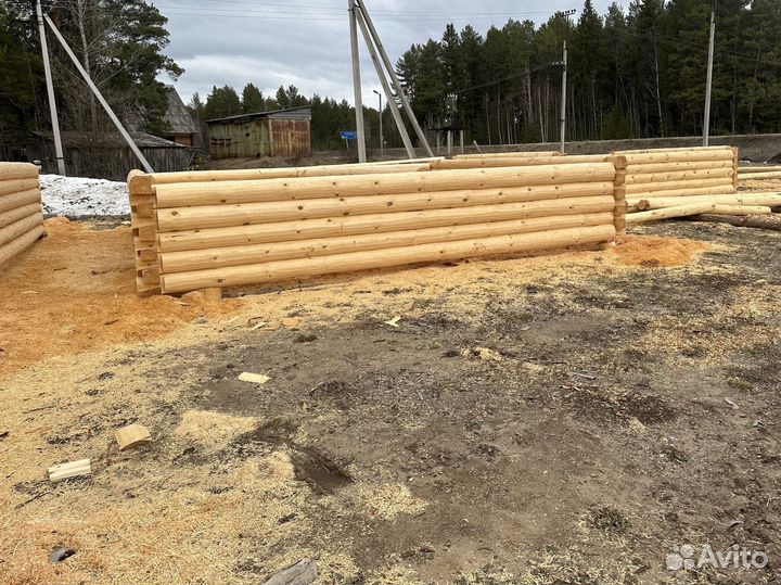 Сруб дома баня