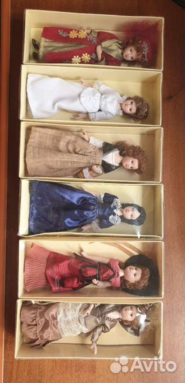 Кукла фарфоровая дамы эпохи