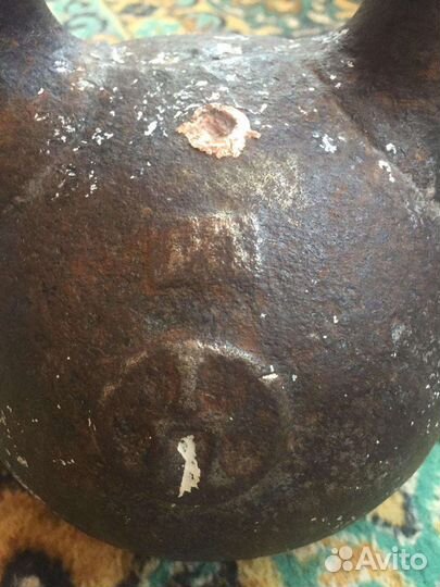 Гиря весовая 1 пуд Царская Россия Клеймо ттз