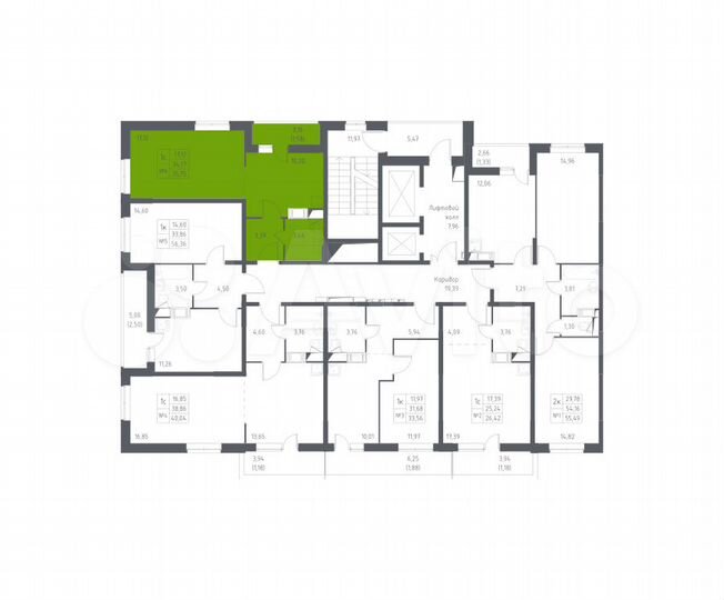 1-к. квартира, 35,8 м², 12/12 эт.