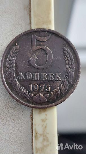 5 капеек 1975 не чищеная, помыта и все
