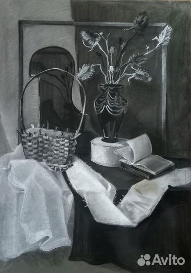 Натюрморт академический рисунок