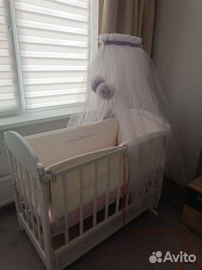 Балдахин с держателем в детскую кроватку