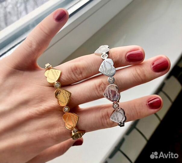Браслет Tiffany Тиффани Сердечки