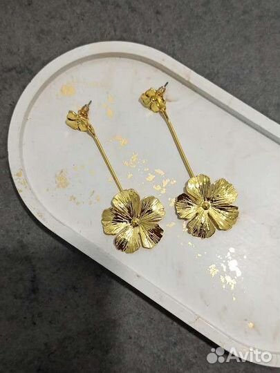 Серьги цветы