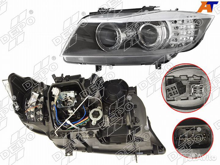 Фара BMW 3-series E90/E91 08-12 LH с электрокоррек
