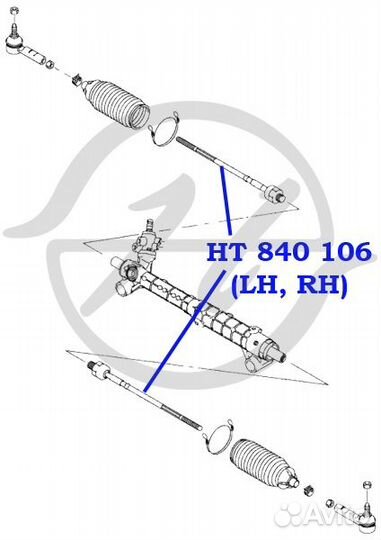 Тяга рулевая прав / лев