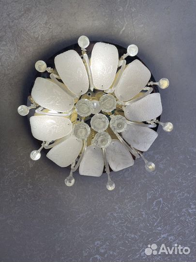 Люстра потолочная светильник стекло