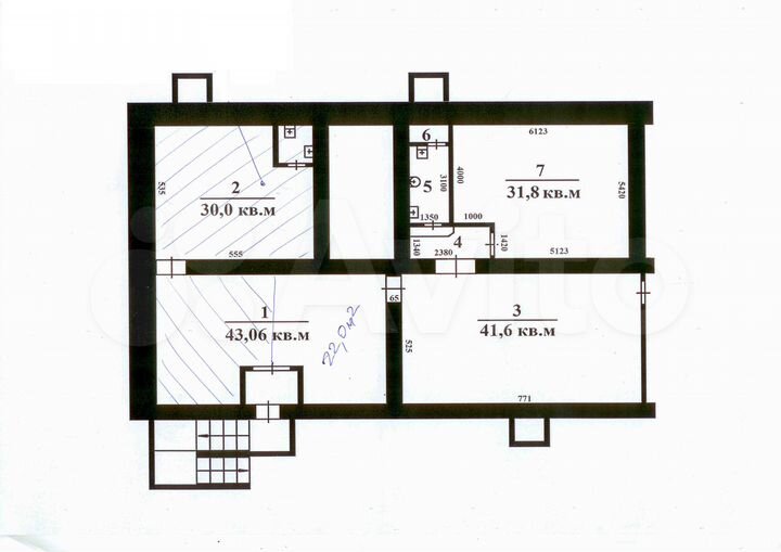 Помещение на С.Кривой,свободного назначения, 45 м²