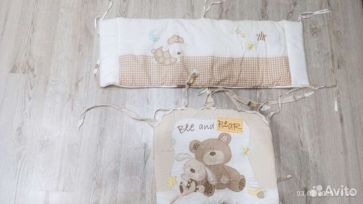 Бортики на кроватку и балдахин