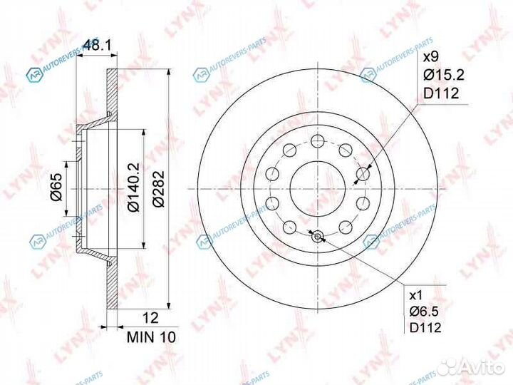 BN-1198 Диск тормозной зад
