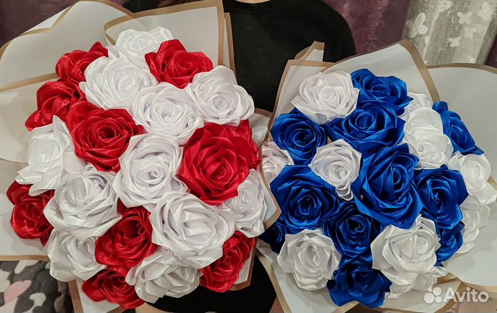 Букет из атласных роз