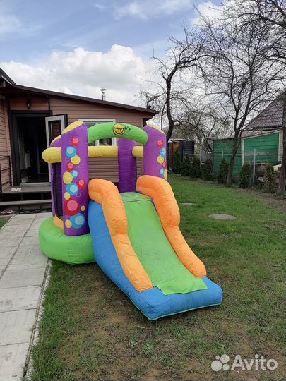 Детский надувной комплекс - батут с горкой