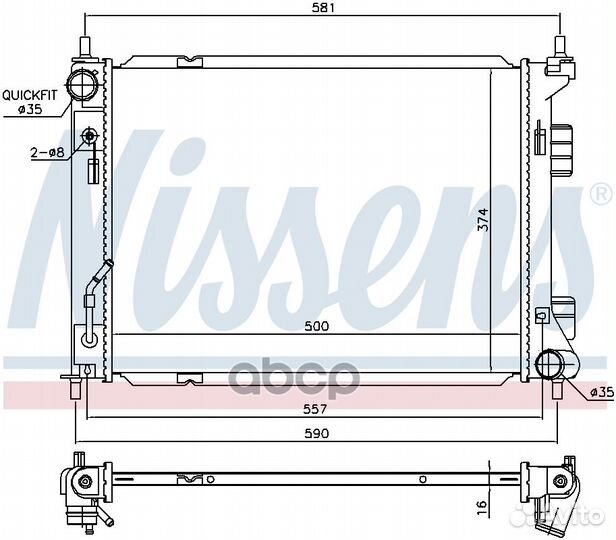 Радиатор двигателя hyundai ix20 (JC) (10) 1.6